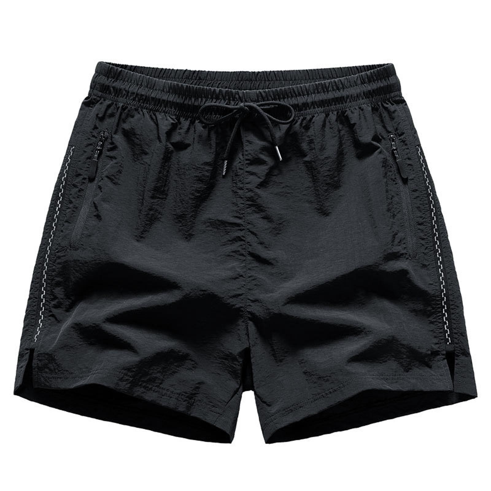 thumbnail image 2 of Pantalones cortos deportivos europeos de color liso con costuras laterales para hombre - Elásticos, transpirables y de secado rápido, 3/4 de largo, 2 of 8